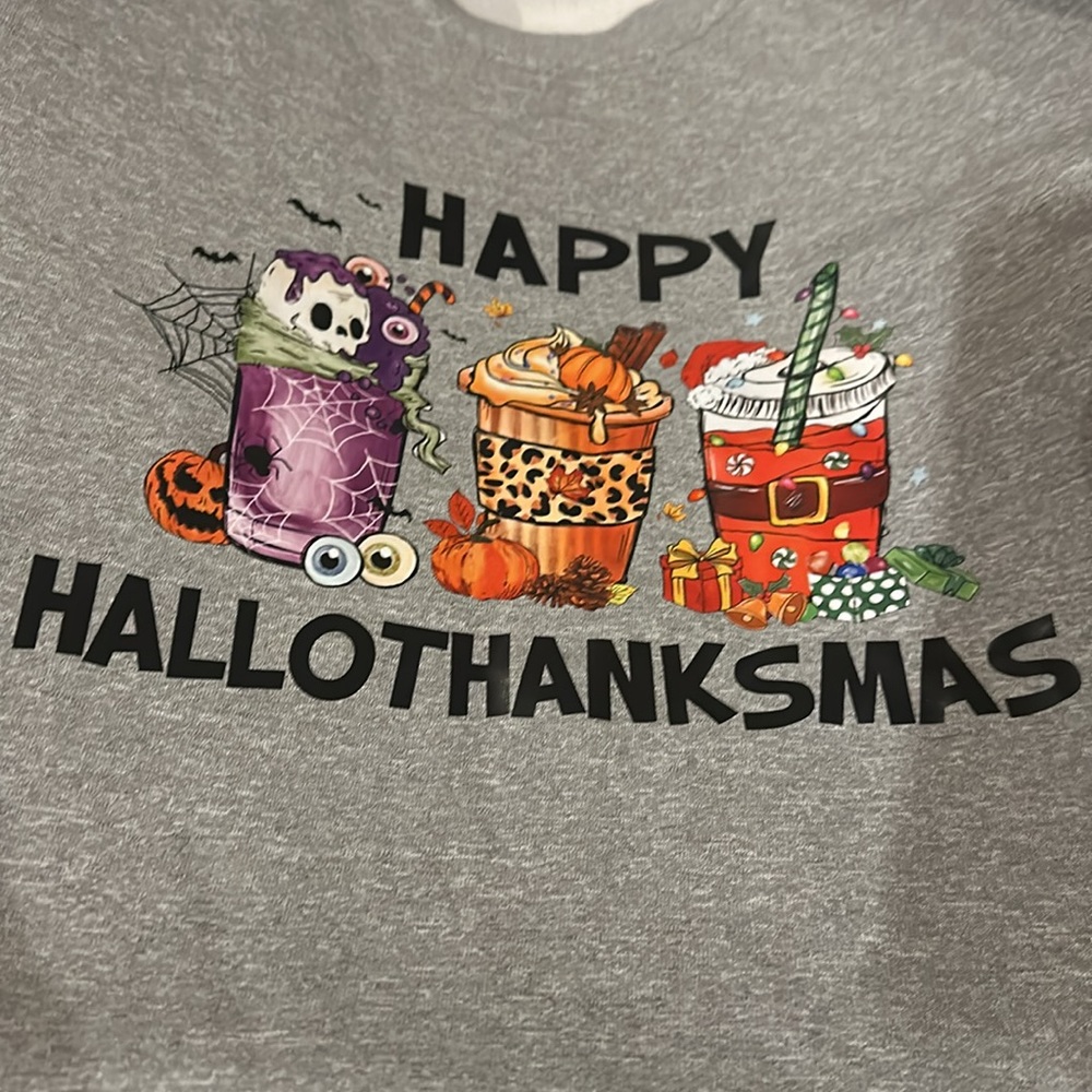 Fall sweatshirt - Happy HalloThanksMas